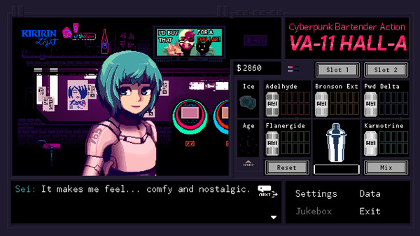 赛博朋克酒保行动｜VA-11 Hall-A: Cyberpunk Bartender Action｜官方中文-v1.2.3.0｜227M｜免安装