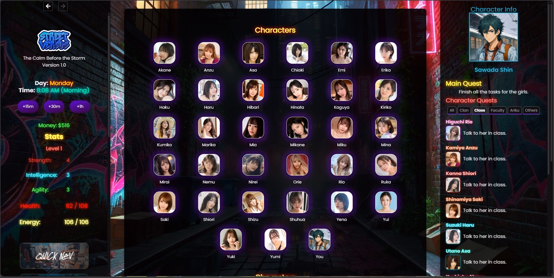 【网页游戏】街头对决｜Street Versus｜网页翻译中文-v1.0｜1.29G｜免安装